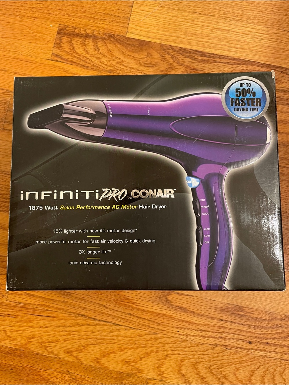Conair InfinitiPro Purple 1875W Salon Performance Hair Dryer